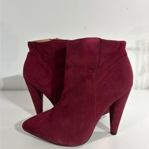 Chic Wine Ankle Booties